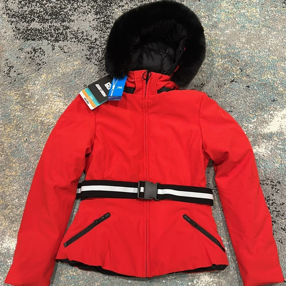 Gsou Snow Stretch Faux Fur hood trim Ski/Snow Jacket NWT - Picture 5 of 11